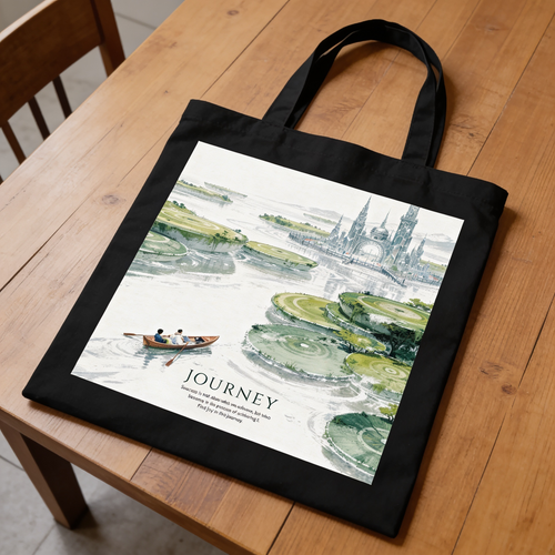 Journey Black Tote bag
