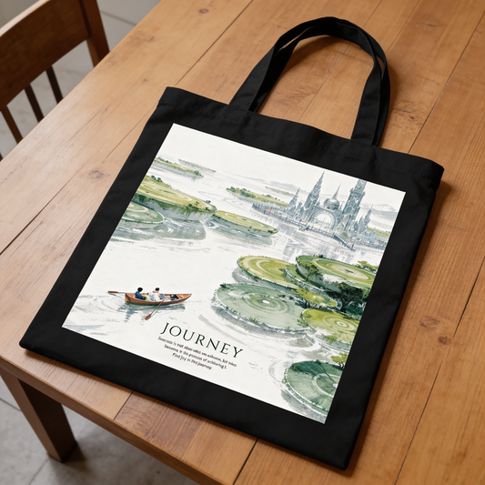 Journey Black Tote bag