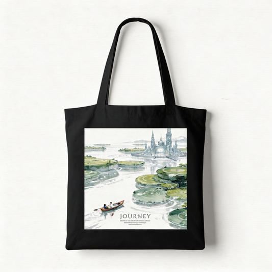 Journey Black Tote bag